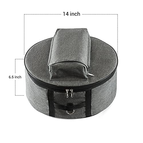 Marabee Snare Drum Bag - 14” X 6.5” - Percussion Storage Accessory - Backpack Travel Case For Gigs, Drumline, Marching Band -Adjustable Shoulder Straps, Padding, Dust-Proof - Complete With Id Tag #TOP7