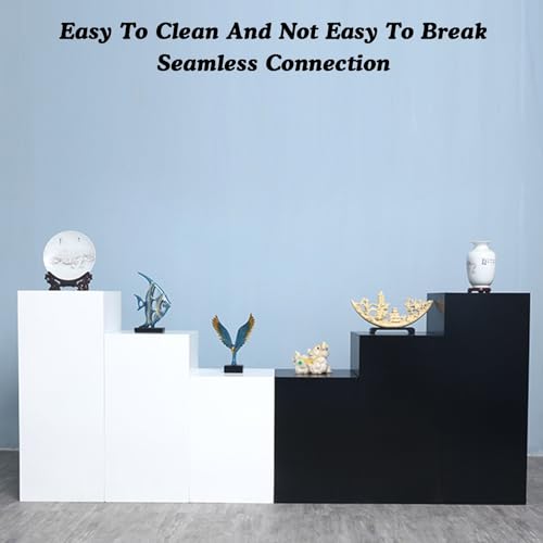 Présentoir sur pied noir – 30 x 30 x 100 cm Cube Rack pour fleurs, desserts, décoration de mariage et modèles artistiques – Piliers élégants pour événements
