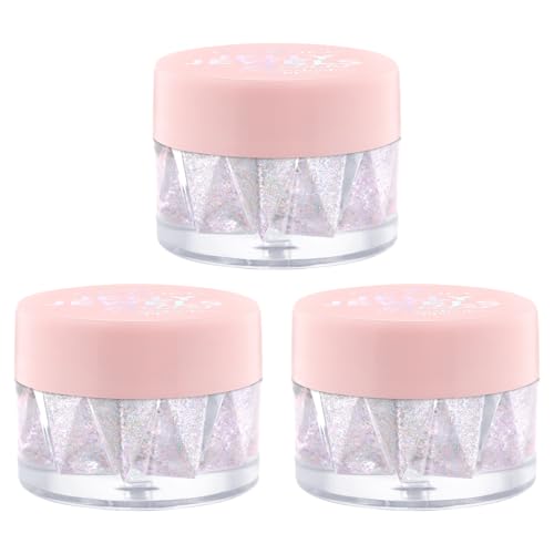 essence JELLY JEWELS glitter eyeshadow topper, Lidschatten, Nr. 02, Gold, sofortiges Ergebnis, intensiv, vegan, ohne Mikroplastikpartikel, Nanopartikel frei, ohne Parfüm, 3er Pack (3x4.2g)