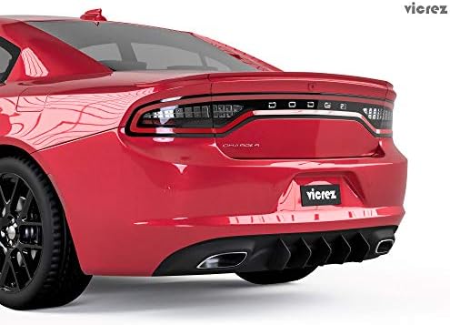 VicrezLV Style Rear Diffuser Add-on vz101078 for Dodge Charger 2015-2020