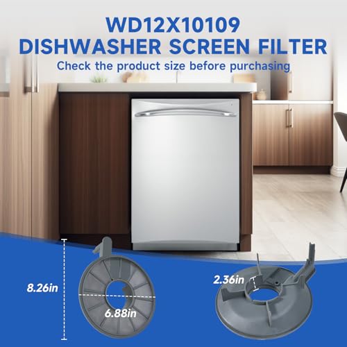 WD12X10109 Dishwasher Filter Compatible with GE PDW8200J03WW ZBD6880K10SS PDW9280J10SS,WD12X10109 Dishwasher Screen Filter Replace WD12X10050 AP3794323 1088479 AH958919 EA958919 PS958919 by iouxvt - Image 2