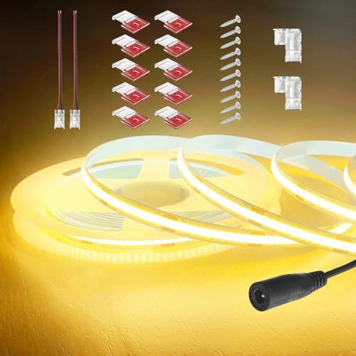 Cinta LED Flexible COB 40ft Luz Blanca Cálida 3000K miniatura 1