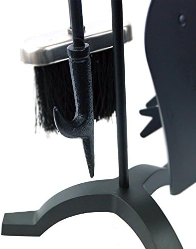 Fire Vida 5 Piece Companion Set 5 Piece Companion Set Black Nickel Fireside Tongs Poker Brush