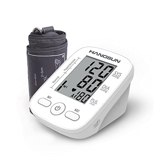 Hangsun Tensiometro de Brazo Digital BM230 Presion Arterial LCD Pantalla con Detección del Pulso Arrítmico, Manguito 22-32cm, 90 Sets Memoria
