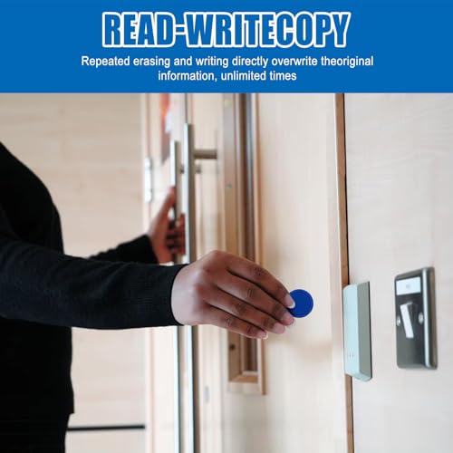 image for JOJOCY RFID Key Fobs 125KHz 50 PCS, T5577 Proximity ID Tag Rewritable 