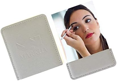 Markha Compact Mirror, Personal Mirrors for Purse, Pocket Mirror for Women/Men, Small Mirror, Travel Mirror (Grey)