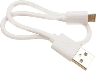 Mikinona Micro USB Charging Cable Rapid Charge Cord for Device Plastic Construction White Compatible with Power Banks and Charging Stations