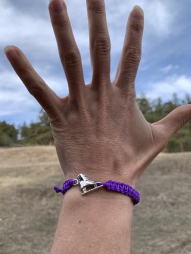 Infinity Collection Ice Skating Charm Bracelet – Adjustable Braided Cord with Silver Skate Pendant – Figure Skating Jewelry, Skater Gift, Coach & Team Spirit Accessory - Thumbnail 2