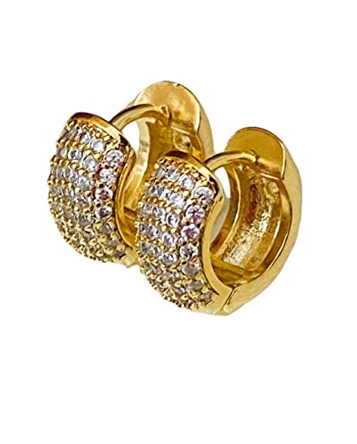 Brinco Masculino Argola Cravejada Neymar Banhada A Ouro 18k