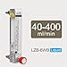 LZB-6WB Glass Tube Rotameter Air Gas Liquid Water Flow Meter Adjustable Float Flow Meter for Industrial Use(40-400L-min)