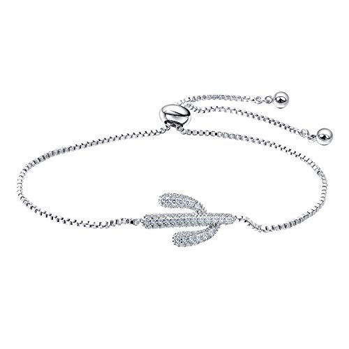 Minimalist Cute Stylish Prickly Pear Cactus Charm Pull String Bracelet