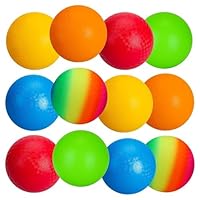 INPODAK 12Pack Regenbogen Dodgeball Set,21.5cm Spielplatz Bälle,8.5zoll Kickbälle,Weicher Kinderball mit Luftpumpe,Sportspielball für Garten Rasen Familienfeiern Strand