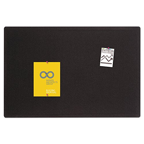 Quartet 7683Bk Oval Office Fabric Bulletin Board, 36 X 24, Black #TOP5
