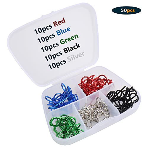 Gdool 50Pcs 90-Degree Angle Body Clips Bent Springy Pins For 1/8 1/10 1/12 Scale Model Car Truck Crawler Truck #TOP1