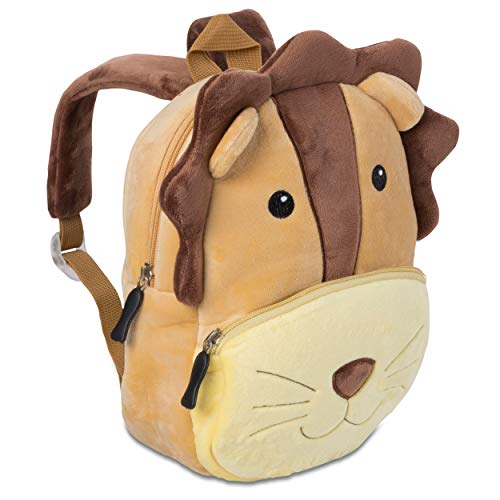 all Kids United Kinderrucksack für Kleinkinder Kindergarten Rucksack für Kinder Backpack Schultasche Tier-Rucksäcke 1-4 Jahre, Robust, Leichtgewichtig, Flauschig & ergonomische Träger (Löwe)