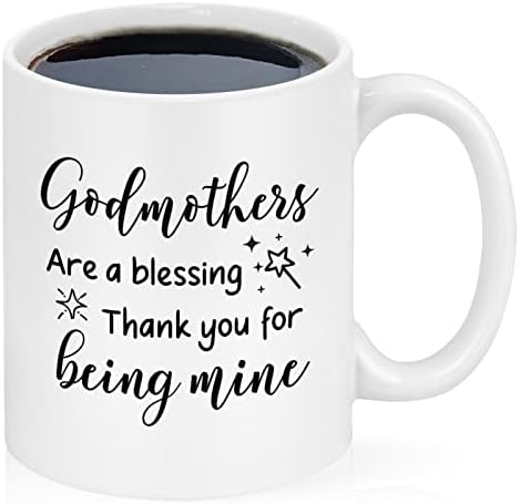 Maustic Godmother Gifts from Godchild, Godmother Gifts for Women, Godmothers Are a Blessing Thank You for Being Mine, Godmother Mothers Day Christmas Birthday Gifts, Godmother Proposal, Godmother Mug