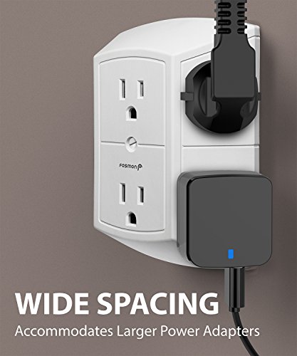 Fosmon Torneira de adaptador de parede com 6 saídas - Certificação ETL, 15A 125V 1875Watts, divisor