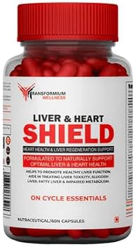 is glutathione good for liver and kidney Liver & Heart Shield by Transformium Nutrition for Liver Protection, Heart Support, Kidney & Whole Body Detox with Milk Thistle, Nac, L
