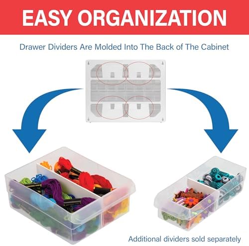 Akro-Mils 44-Drawer Plastic Drawer Storage Cabinet for Garage Organization, Bead Organizer, Building Bricks Storage, Teacher Toolbox, Makeup Organizer, 20" W x 6" D x 16" H, 10144 Black - 4