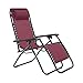 okaffarefatto zimbardi costanza Sedia Pieghevole A gravità Zero, Sdraio per Giardino - Materiale: Textilene - 160 x 110 x 65 cm, Rosso/bordò, con Cuscino poggia Testa, Textilene