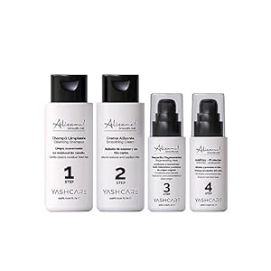 Kit Alisado Organico Vegano Profesional – Alisador pelo con tratamiento hidratante – Anti Frizz, Nutritivo y Reparador-Champú, Alisador, Mascarilla pelo seco y dañado junto Crema alisadora protectora