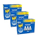 Raid ® Eléctrico Líquido 135 Noches - Recambios Anti Mosquitos comunes y Tigre - 3 recambios de 45 Noches, El embalaje puede variar (Paquete de 3)
