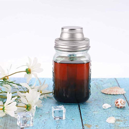 TOPBATHY Frasco de Pedreiro Tampa À Prova de Ferrugem Em Aço Inoxidável Cocktail Shaker Mix de Espec