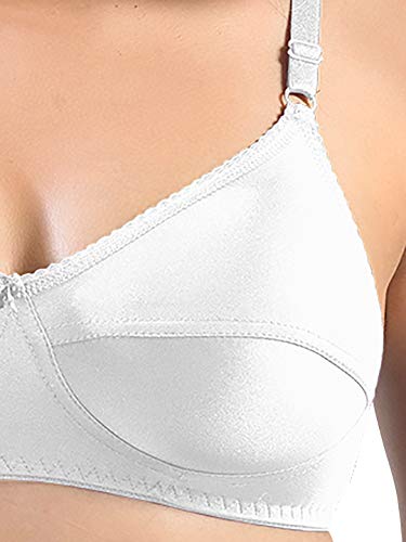Image of SONARI Womens Cotton Everyday Bra | Non Padded, Wire Free, Comfortable Bra with Seamed Cups | Medium Coverage, Hook and Eye Closure for Everyday Wear | Adjustable Strap for a Customized Fit - Loreal