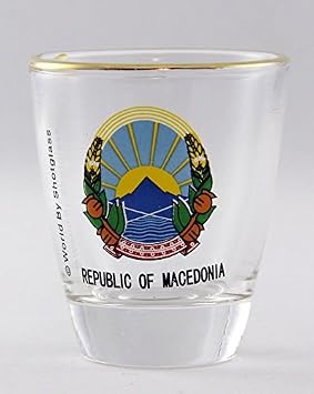 North Macedonia Coat Of Arms Shot Glass