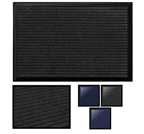LucaHome – Columbia Doormat Striped Black Absorbent Entrance to Home, Rug for Outdoor and Indoor, Waterproof, Washable, Anti-Bacteria, Padded, Non-Slip, Kitchen, Bedroom, etc. LucaHome – Columbia Doormat Striped Black Absorbent Entrance to Home, Rug for Outdoor and Indoor, Waterproof, Washable, Anti-Bacteria, Padded, Non-Slip, Kitchen, Bedroom, etc.