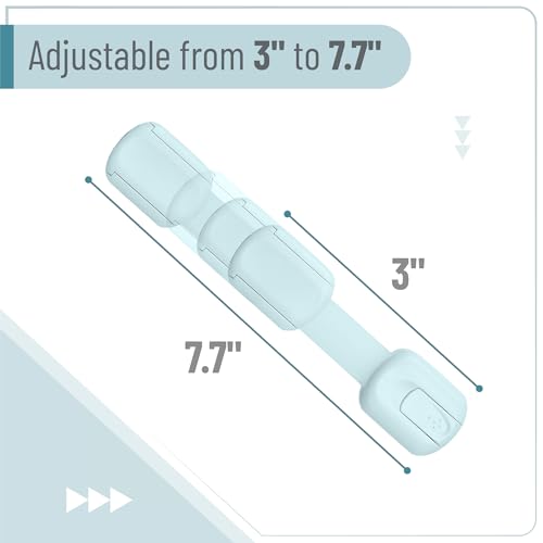 Image of Bates- Child Safety Strap Locks, 6 Pack, Pastel Blue, Baby Cabinet Locks