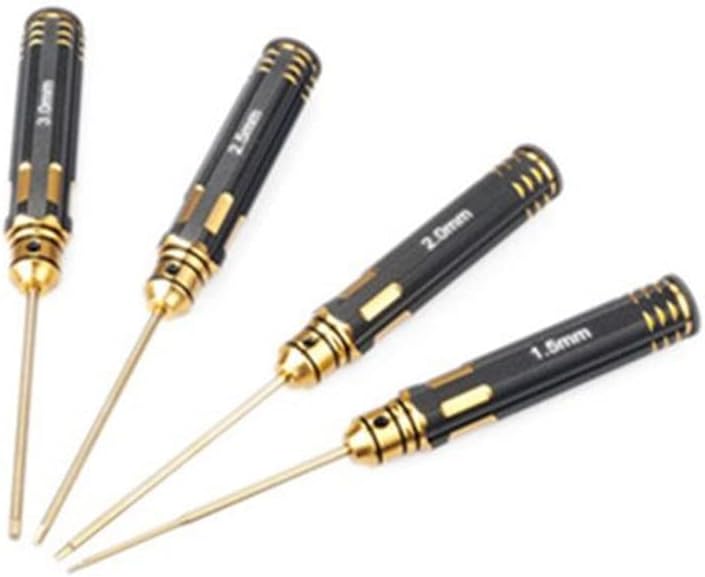 high speed steel Titanium Plated Screwdriver Inner Hexagon Screw Driver Repair Tool H1.5/2.0/2.5/3.0MM RC Model Cars Model Tools