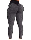JGS1996 Scrunch Butt Lifting Leggings with Pockets for Women High Waisted Peach Lift Leggings Workout Yoga Pants