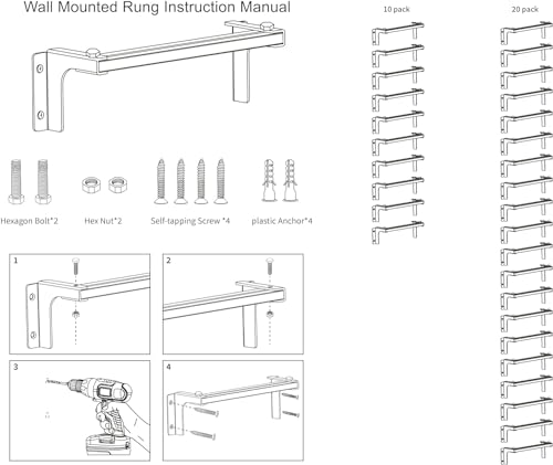Adjustable Fire Escape Ladder 10 Steps - Heavy-Duty Window Well Egress Ladder with Non-Slip Rungs - Wall-Mounted Rungs - 650LB Capacity for Indoor & Outdoor Emergency Climbing - Permanent Ladder by Everest's Toys - Image 5