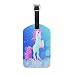 Produktbild Chehong Gepäckanhänger für Koffer Little Fantasy blaues Pferd mit rosa Haaren in den Wolken Leder Reisezubehör Tags Laggage Bag ID-Karte 1 Stück Farbe: 1 Stück. 5x2.8(inch)