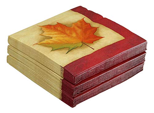 B-COMB48-Count Thanksgiving Paper Dinner Napkins, Fall Breeze