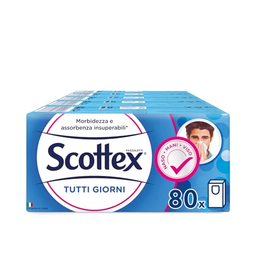 Scottex Chusteczki higieniczne na co dzień, 10 opakowań po 8 opakowaniach – 1880 g
