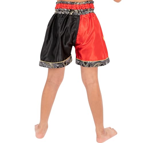 Muay Thai Shorts for Kids (2 Years - 12 Years) Girls Boys Boxing Trunks for Kickboxing MMA4