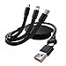 Multi Charger Cable, 66W 6 in 1 Retractable USB A/USB C Fast Charging Cord with Micro/Phone/Type-C Connector, Universal Multi Charging Cable for Samsung Huawei Redmi Laptop Tablet Android