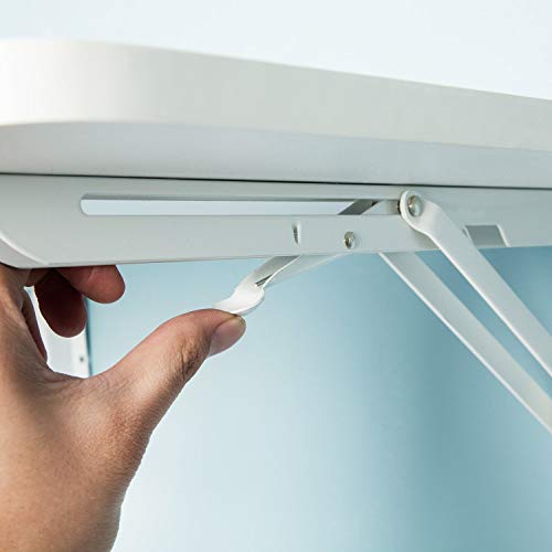 Mcmacros Wall Mounted Floating Folding Table, Drop Leaf Dining Table Small Wooden Desk For Office Home Kitchen(23.6" 15.6" (Lw)), White #TOP5