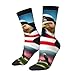 XZDWPY eagle flying Unisex Mid-Calf Socks 3 Black Polyester Skin-Friendly Moisture-Wicking Fashionable Crew Socks