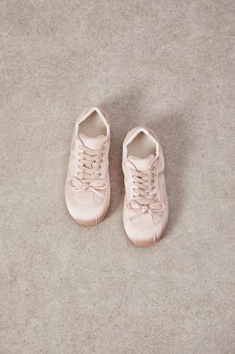 Sneakerina Ballet Sneaker Shoes For Women Girls Flats Cute Casual Lightweight Running Soft with Bow Decorated - Y2K Retro Non Slip Tennis & Racquet Sport Preppy Elegant Athleisure Comfortable Walking2