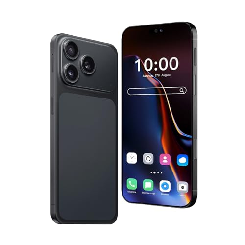 Fine Life Pro Android-Telefon, 6.6-Zoll-Bildschirm, 3G-Network Smartphone, Dual-Kameras, 1GB RAM, 16GB ROM, erweiterbar 128GB, Dual-SIM-Karten, geeignet für Anfänger (135black)