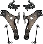 TRQ 6pc Suspension Kit Front Lower Control Arms Ball Joints Sway Bar End Links