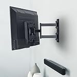 Amazon Basics Full Motion Articulating TV Wall Mount, with Swivel and Tilt, for 66 cm to 140 cm TVs and Flat Panels up to 36.3 kg, VESA Compatible, Black