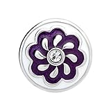 Unique Button mit Emaille und Zirkonia in blau-weiß BT0015