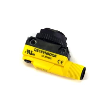 BANNER ENGINEERING QS18VN6DQ8 66459, 10-30 VDC, 450 MM Range, Diffuse, M12 Integral QD, NPN, PHOTOELECTRIC Sensor