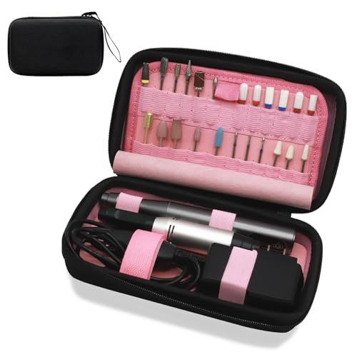 Nail Drill Bits Holder, (ONLY CASE) Nail Drill Kit Organizer Storage Case,Waterproof and Dustproof...