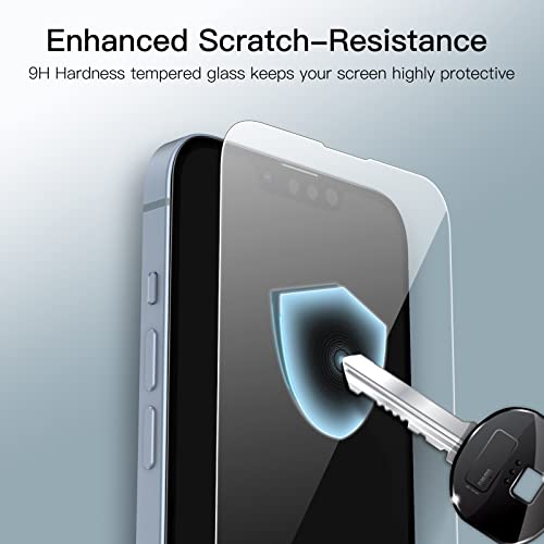 JETech Full Coverage Screen Protector for iPhone 14 Plus 6.7-Inch, 9H Tempered Glass Film Case-Friendly, HD Clear, 3-Pack by JETech - Image 4