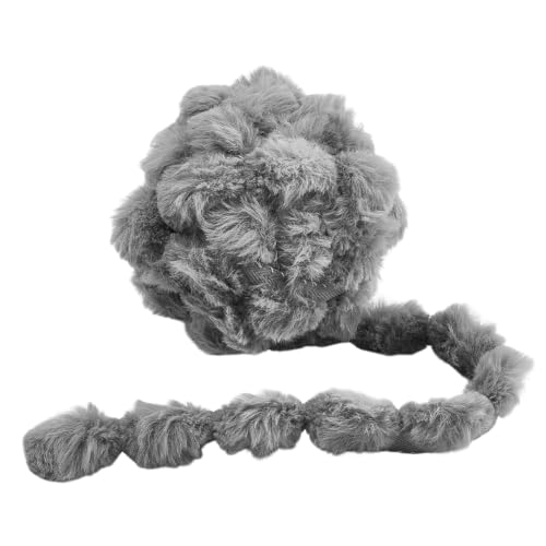 NBEADS 10.94 Yards Pom Pom Trim Ribbon, Soft Faux Fur Ball Fringe Trim Sewing Craft Decor for Clothing Edging Garments Curtains Pillows Home Decor DIY Crafts, Gray by NBEADS - Used condition - US$10.80